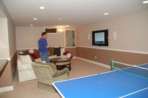 Basement Game Room and Entertainment