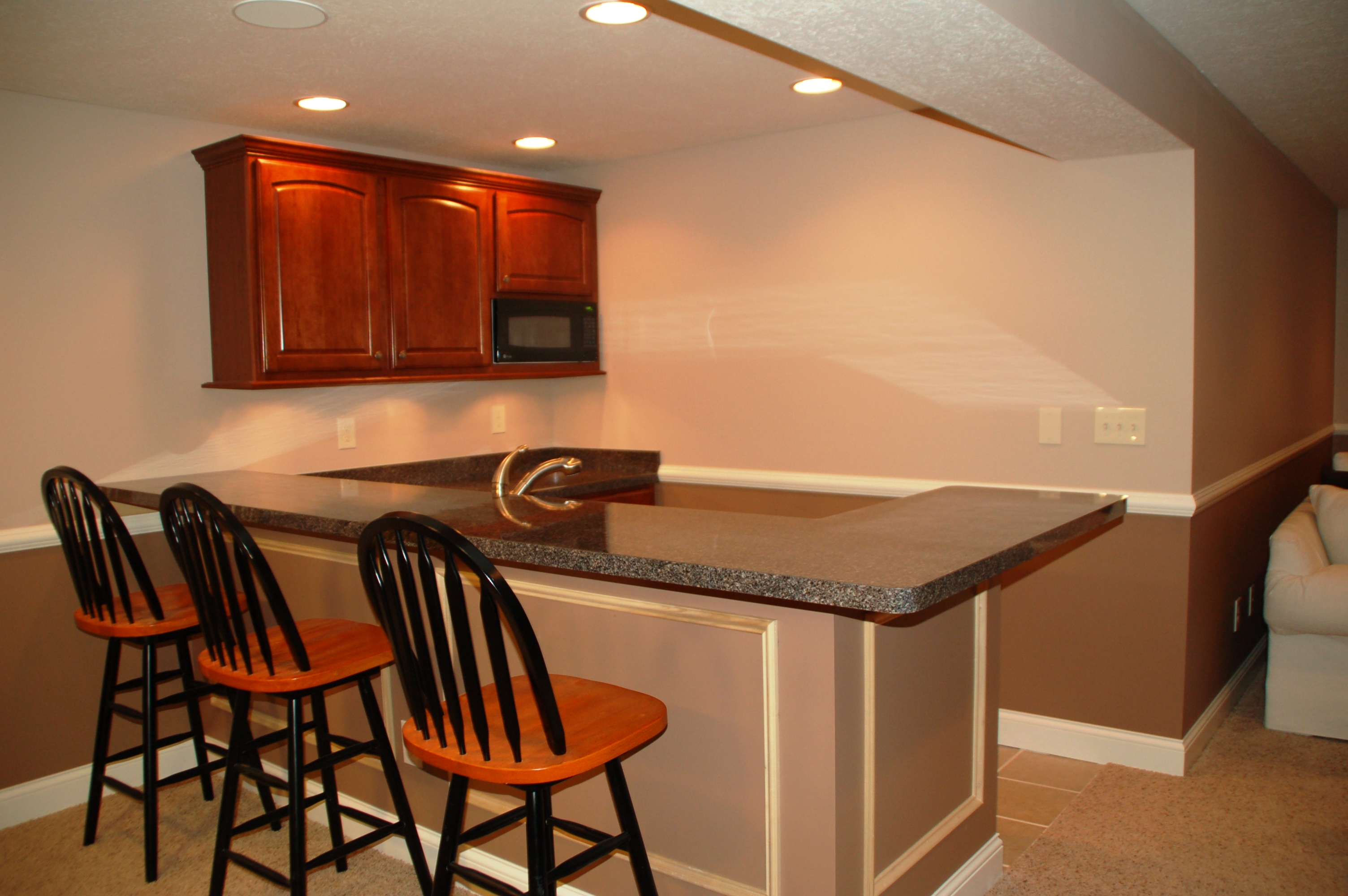 Basic wet bar for finished basement